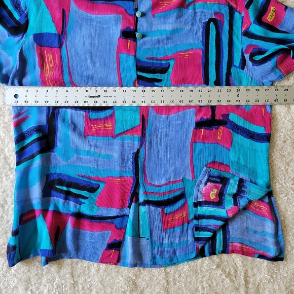 CM Shapes Retro plus size Blouse with shoulder pads size size 2x/3x - Picture 8 of 14